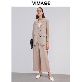 VIMAGE纬漫纪品牌女装新款时尚气质通勤职业显瘦西装外套V1303903