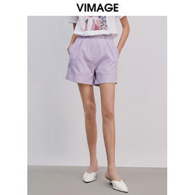 VIMAGE纬漫纪夏季新款通勤百搭显瘦纯色简约A版西装短裤女裤V1305927