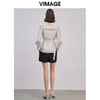 VIMAGE纬漫纪春季新款洋气微透简约收腰翻领显瘦衬衫女上衣 商品缩略图4
