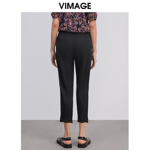 VIMAGE纬漫纪品牌女装春季新款舒适百搭通勤显瘦小脚九分裤女 商品图9
