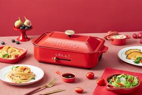 日本Bruno多功能料理锅姆明款烤肉电火锅锅家用网红一体锅 BOE021