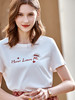欧芮儿圆领刺绣t恤女2021年新款帽子字母印花减龄简约气质打底衫 商品缩略图2