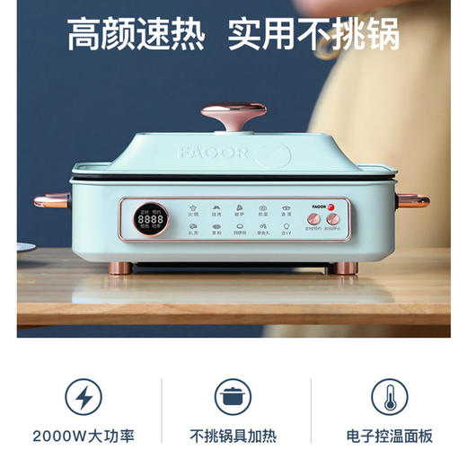 【法格】fagor/法格多功能料理锅火锅电烧烤炉家用电动烤肉料理炉烧烤网红BBC-912P1 商品图3