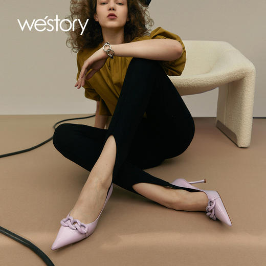Westory2021年春季新款尖头高跟鞋W21AE52781 商品图0