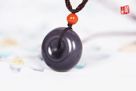 【平平安安】和田玉烟紫平安扣