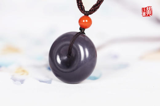 【平平安安】和田玉烟紫平安扣 商品图0