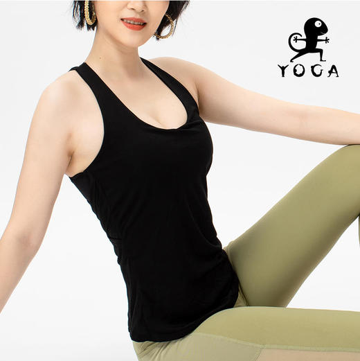 壁虎瑜伽2021【2103SY005】美背透气瑜伽背心（有胸垫） 商品图4