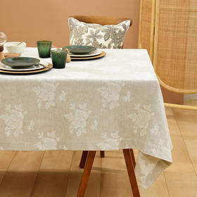 玫瑰亚麻桌布棉麻美式法式高级感桌布