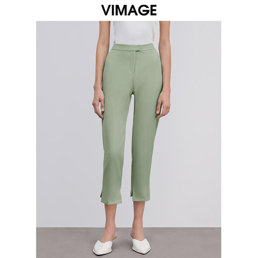 VIMAGE纬漫纪品牌女装春季新款舒适百搭通勤显瘦小脚九分裤女 商品图0