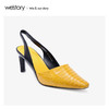 westory2020新款彩色蛇皮尖头高跟鞋女细跟时尚凉鞋W20AH52001 商品缩略图3
