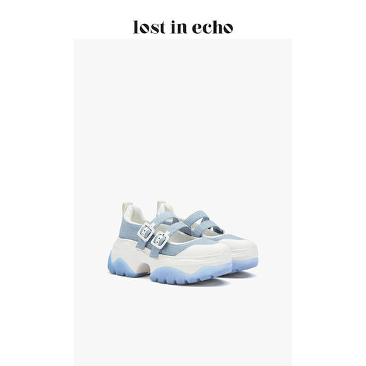 lost in echo 设计师春夏新款 双条带气眼运动玛丽珍单鞋 商品图3