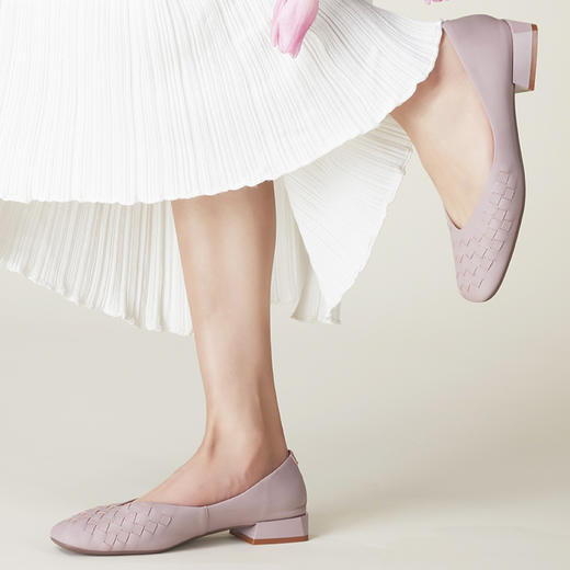 【JCU】羊皮手工编织浅口鞋 商品图3