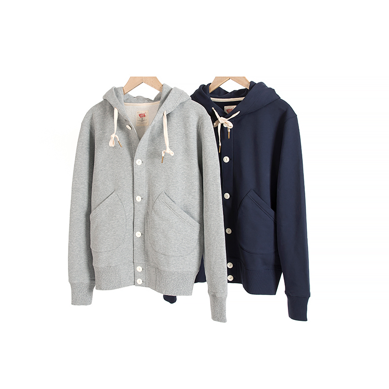 国棉壹厂/01200161/纽扣开衫连帽卫衣VintageRepublic