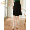 乔万尼黑色半身裙春款a裙包臀显瘦遮胯职业小香风EI1D908 商品缩略图1