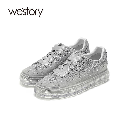 Westory新款优雅休闲镶钻运动平底W20CM70191 商品图2