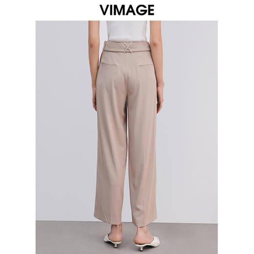 VIMAGE纬漫纪品牌女装春秋新款职业通勤显瘦阔腿直筒西装长裤V1305901 商品图3