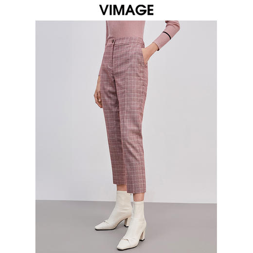VIMAGE纬漫纪女装春夏款通勤时尚百搭职业小脚九分裤裤V1305941 商品图1