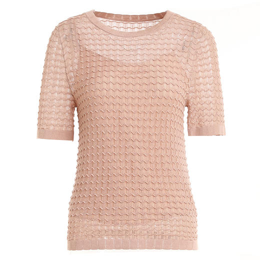 乔万尼针织衫薄款女新款短袖高端冰丝上衣EI2M827 商品图4