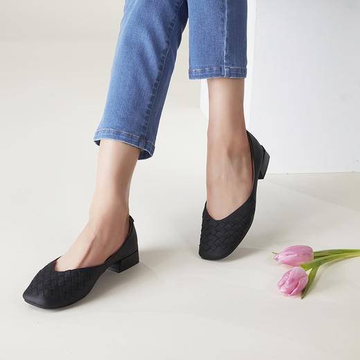 【JCU】羊皮手工编织浅口鞋 商品图4