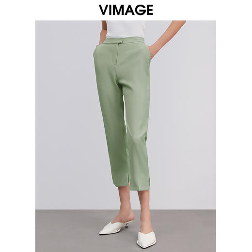 VIMAGE纬漫纪品牌女装春季新款舒适百搭通勤显瘦小脚九分裤女 商品图6