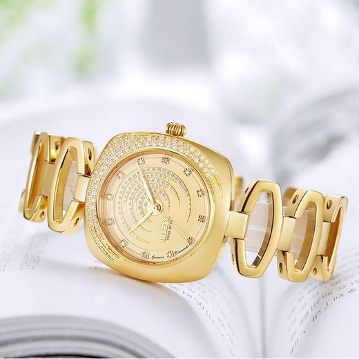 【授权产品】宾爵瑞士原装进口手表镶真钻女士手表奢华镀金女表手链型石英表 商品图1