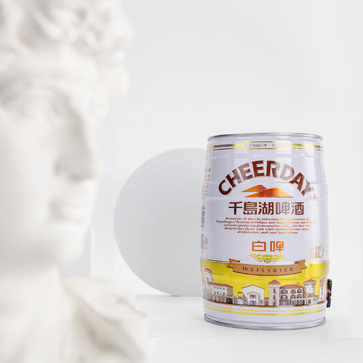 11°P千岛湖啤酒白啤5L*1桶 商品图1
