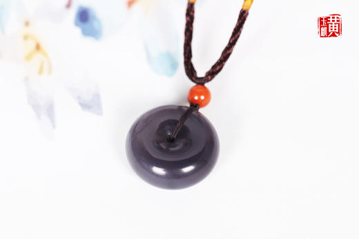 【平平安安】和田玉烟紫平安扣 商品图2