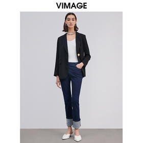 VIMAGE纬漫纪春季新款时尚通勤百搭职业显瘦一粒扣西装外套女