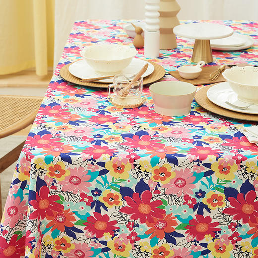 波斯菊的春天桌布田园美式桌布 商品图1