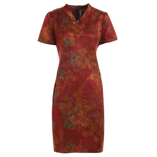 乔万尼裙子夏装高贵连衣裙重磅真丝旗袍款EI2E736 商品图4