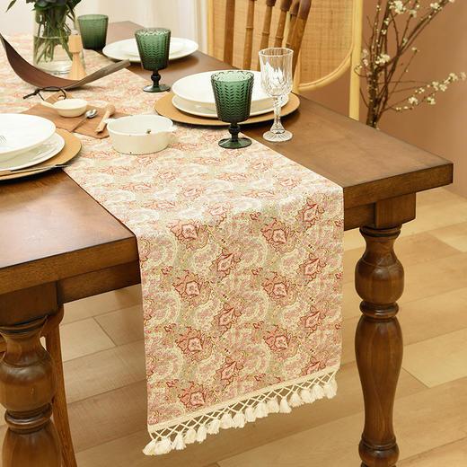 锦簇佩斯利桌旗茶几餐桌轻奢高端桌旗 商品图0