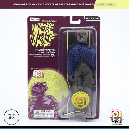 现货 Mego 狼人 Werewolf 植绒版 8英寸 挂卡 可动人偶 商品图3