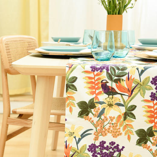 百合与丛林桌旗餐桌茶几北欧简约桌旗 商品图3