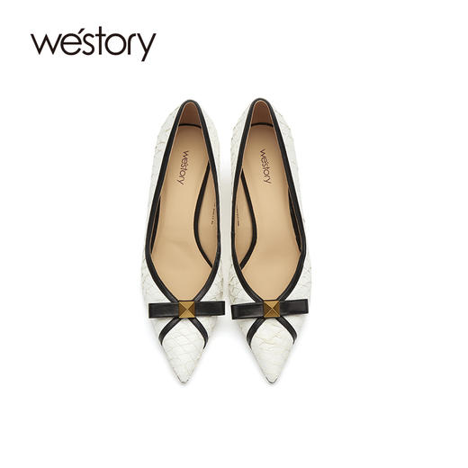westory高跟鞋女2021年新款春季新款牛皮高跟鞋W21AE52521 商品图3