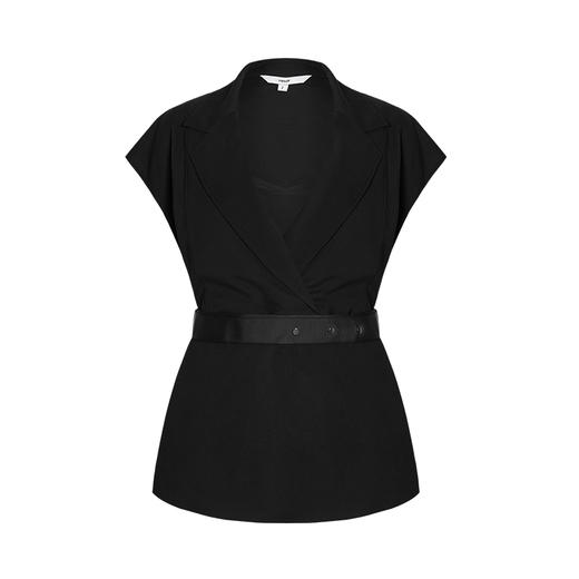 VIMAGE纬漫纪女装休闲落肩系带收腰通勤职场百搭衬衣V1309920 商品图10