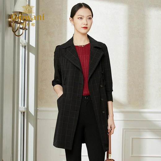 乔万尼风衣外套女新款春装洋气中长款英伦风高端气质EI1A925 商品图2