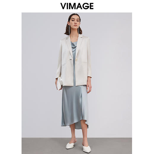 VIMAGE纬漫纪女装夏款时尚职业通勤百搭显瘦干练西装外套女V130390 商品图0
