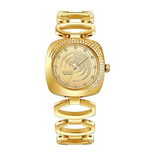 【授权产品】宾爵瑞士原装进口手表镶真钻女士手表奢华镀金女表手链型石英表 商品图0