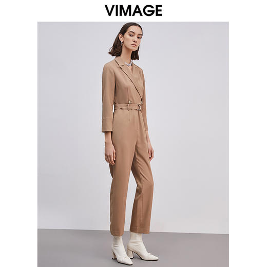 VIMAGE纬漫纪春季新款气质干练通勤大气收腰显瘦连体裤V1307902 商品图1