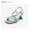 westory2020春季新款方头时髦Slingback尖头高跟鞋女W20BG60771 商品缩略图2