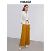 VIMAGE纬漫纪春季新款通勤百搭翻领七分袖收腰显瘦短上衣衬衫 商品缩略图2