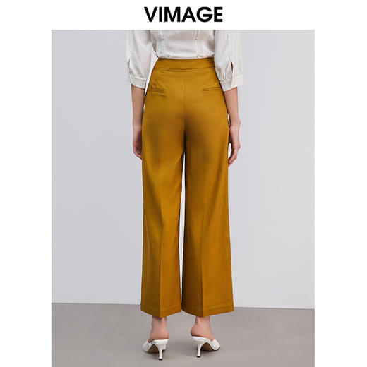 VIMAGE纬漫纪春季新款职业通勤百搭显瘦气质遮肉阔腿裤长裤女V1305944 商品图10