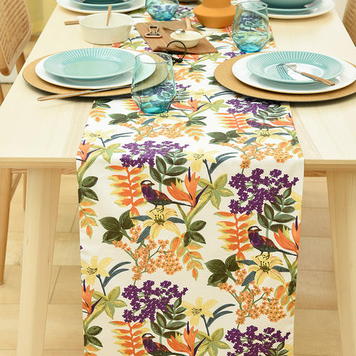 百合与丛林桌旗餐桌茶几北欧简约桌旗 商品图1