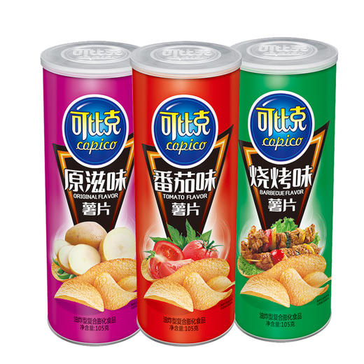可比克薯片心有所薯三连罐105g*3罐 商品图0