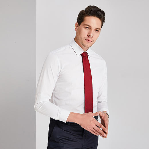 YvesFigarau伊夫·费嘉罗秋冬新款100%棉格纹正装职业上班穿长袖衬衫900308 商品图2