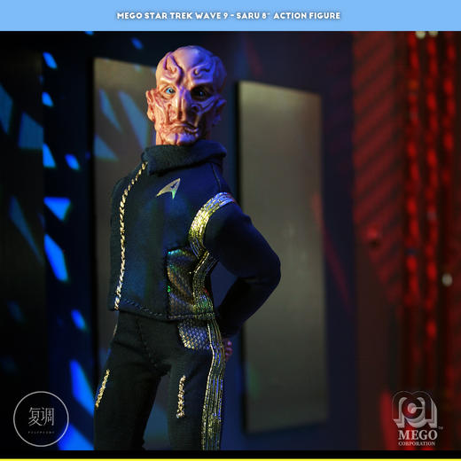 现货 Mego 星际迷航 发现号 萨鲁 8英寸 挂卡 可动人偶 商品图1