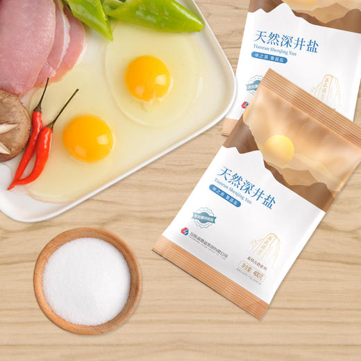 鲁晶天然深井盐未加碘深层岩盐400g*6袋含碘食用盐 商品图0
