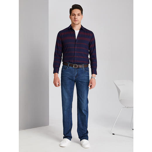 YvesFigarau伊夫·费嘉罗秋冬商务休闲简约舒适保暖长袖衬衫860310 商品图2