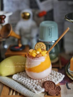 泡泡果汁杯丨低卡芒果谷物酸奶杯