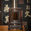 清代 红木嵌黄玉灵芝纹插屏 商品缩略图4